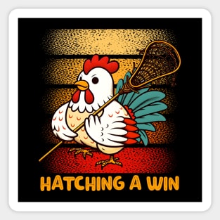 Lacrosse chicken Sticker